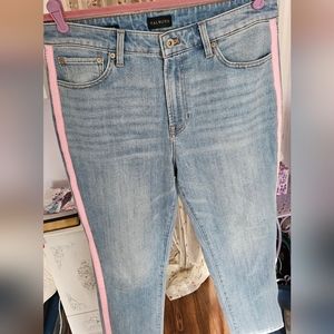 Talbots Pink Side Stripe Ankle Jeans